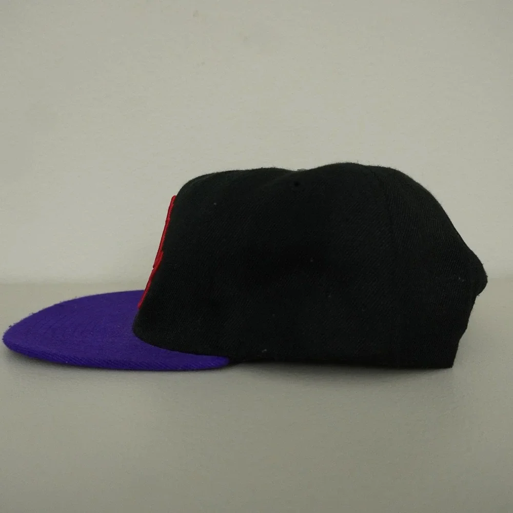 Mitchell & Ness Toronto Raptors Snapback Hat Black Purple HWC Logo